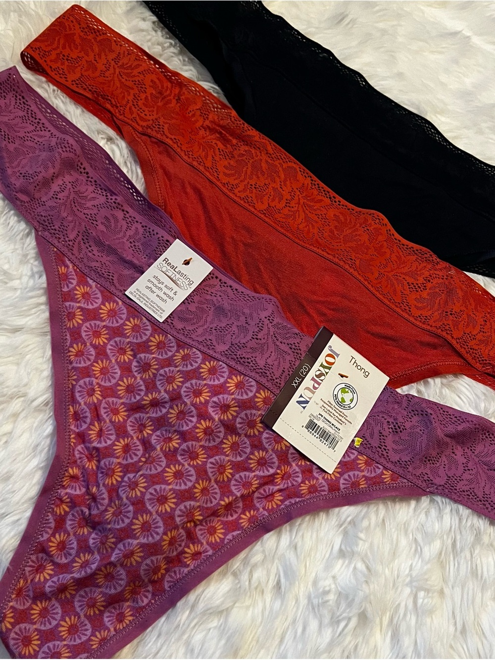 New size xxl thongs set of 3 Joyspun brand